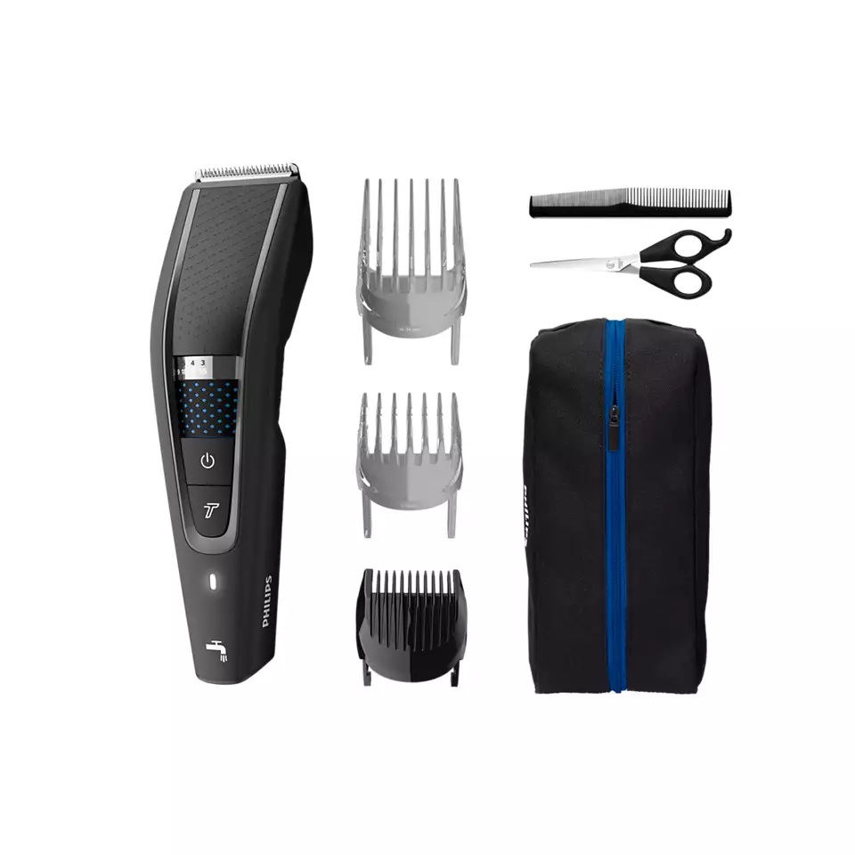 Philips - Series 5000 Beard and Hair Trimmer - HC5632/15 - Cordless or corded - Number of length steps 28 - Step precise 1 mm - Black