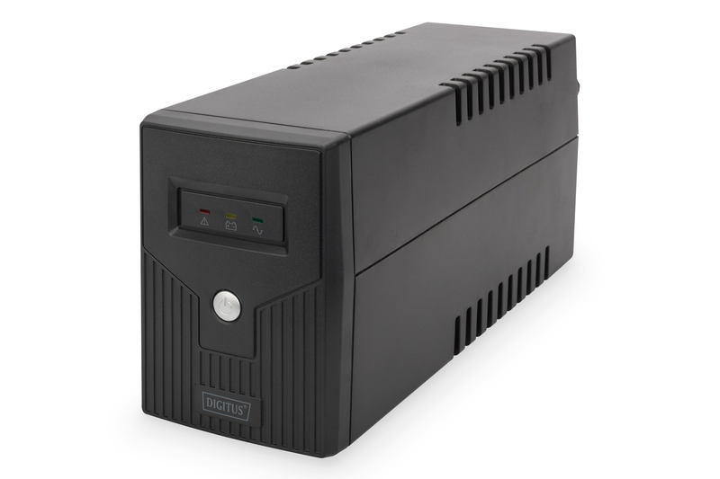 Digitus - Line-Interactive UPS - Line-Interactive UPS DN-170063, 600VA, 360W, 1x 12V/7Ah battery, 2x CEE 7/7 outlet, 2x RJ-11, 1x USB 2.0 type B, LED, Simulated Sine Wave, 298x101x142mm, 4.35kg - 600 VA - 360 W