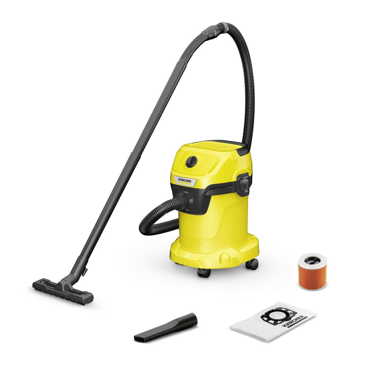 Vacuum Cleaner|KARCHER|Input power 1000 W|Dust capacity 17 L|Drum vacuum|Cleaning type Dry&wet|Dust container Dust bag|Colour Black/Yellow|1.628-130.0