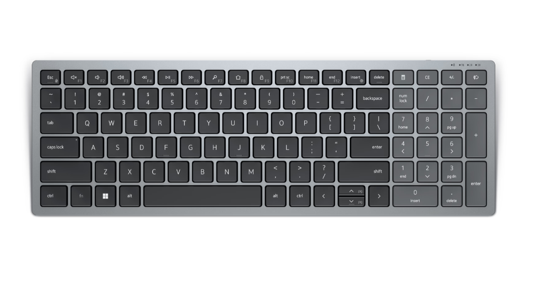 Dell - Keyboard - KB740 - Keyboard - Wireless - Russian - Titan Gray