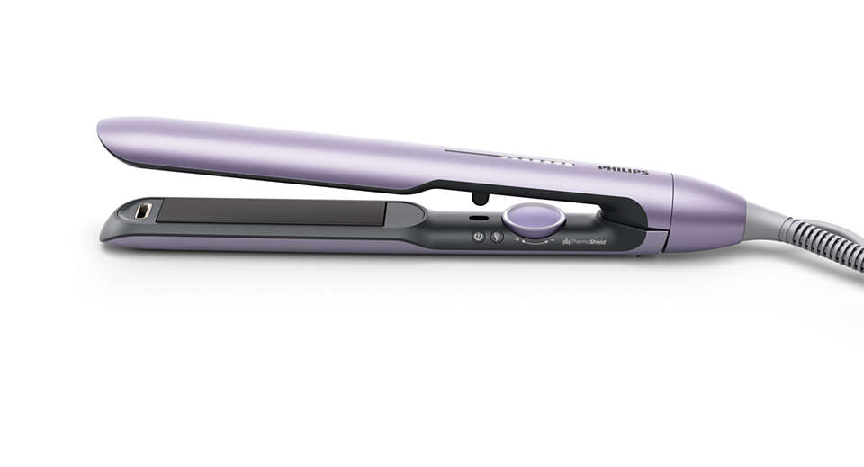 Philips - Hair straightener - BHS742/00 - Ceramic heating system - Ionic function - Display LED - Temperature (min) 120 °C - Temperature (max) 230 °C - Number of heating levels 12 - Purple