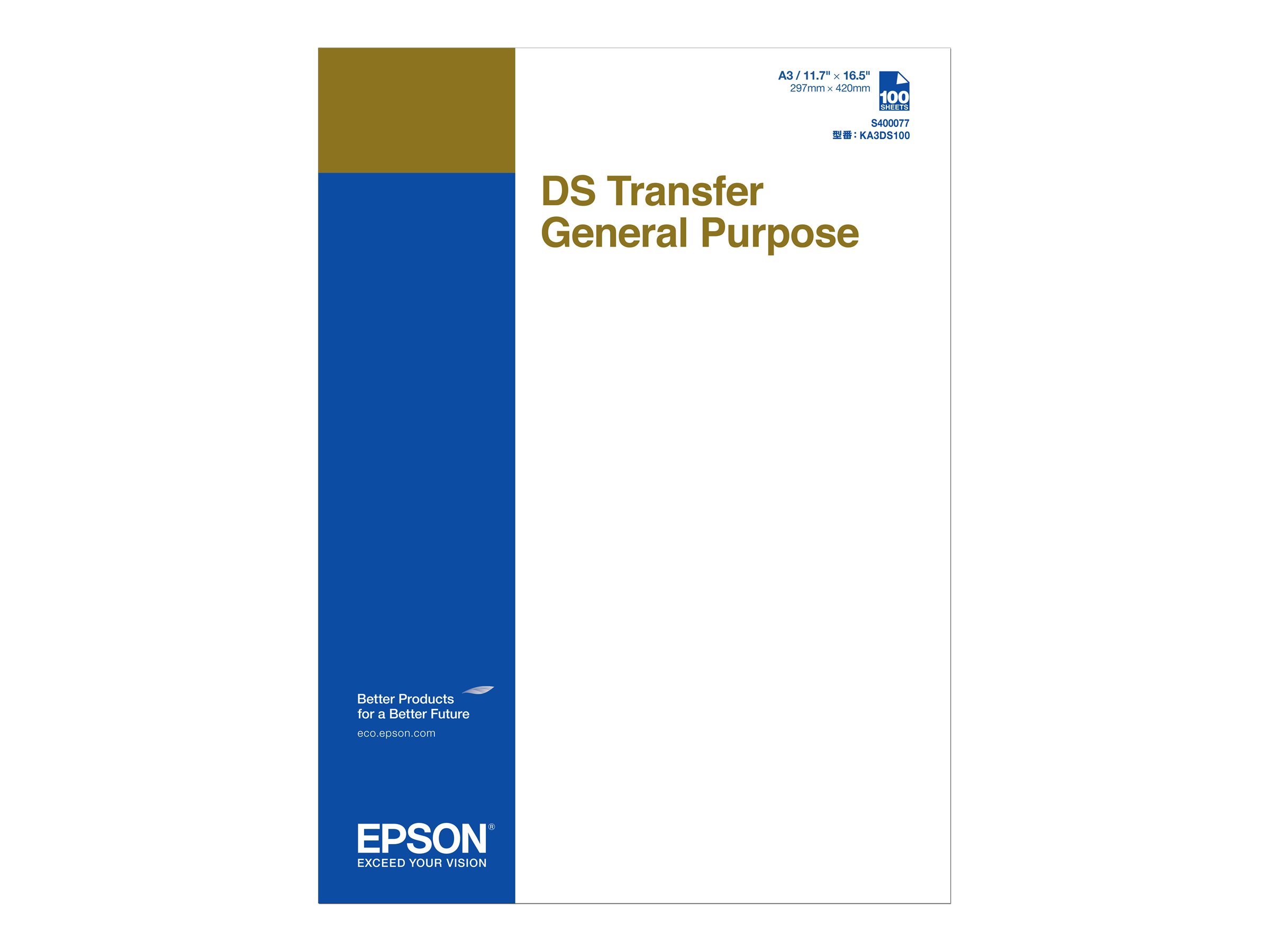 Epson DS Transfer General Purpose 100 Sheets - 87 g/m² - A3