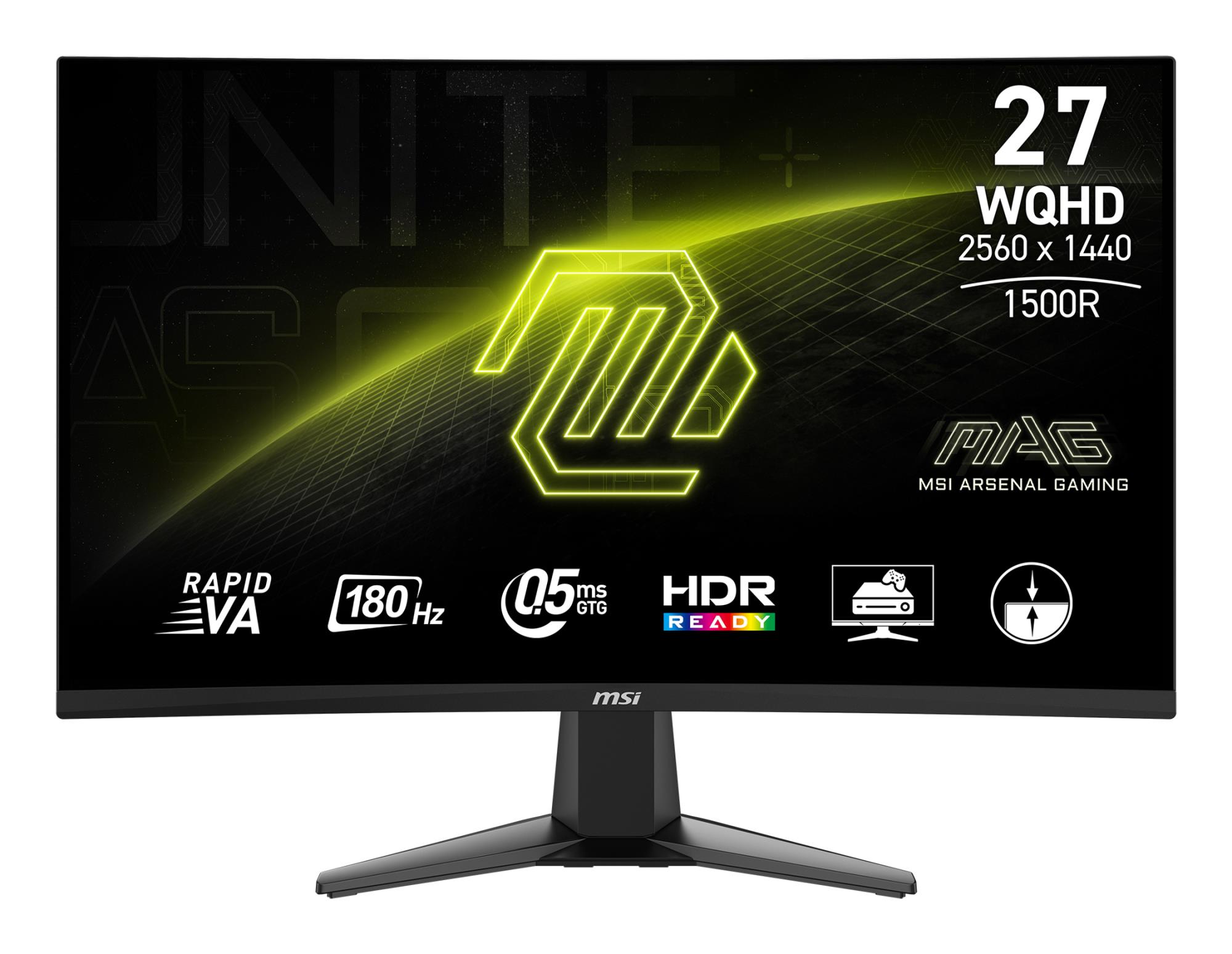 LCD Monitor|MSI|27 "|2560 x 1440 pixels|Quad HD|Native aspect ratio 16:9|LCD|Curved|MAG27CQ6F