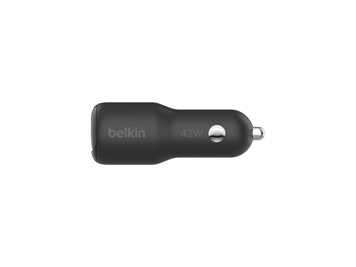 Belkin - BOOST CHARGE 42w-30w USB-C PD PPS + 12w USB-A Car Charger, - CCB005btBK