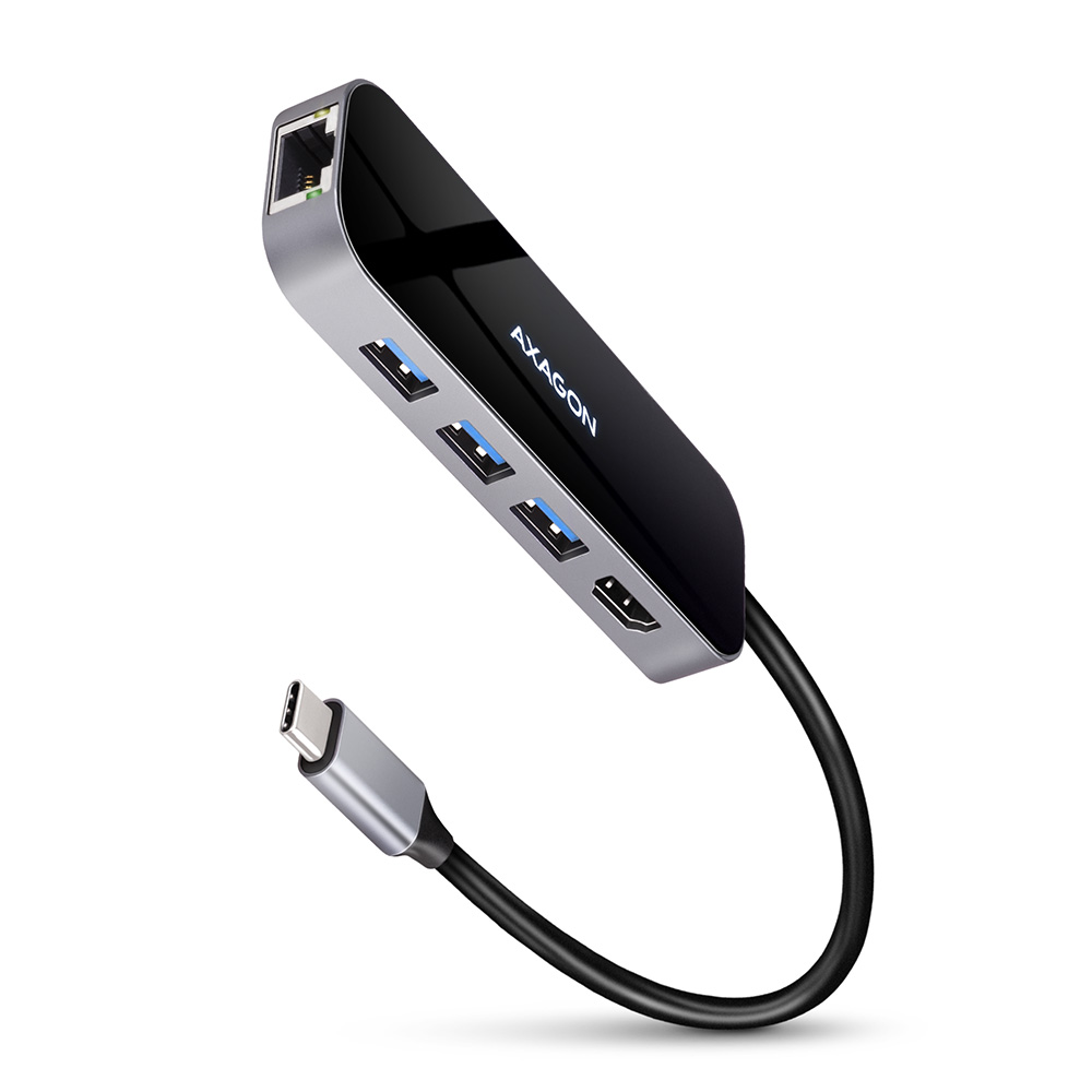 AXAGON SuperSpeed USB-C COMBO 6in1 Hub - HMC-6GL