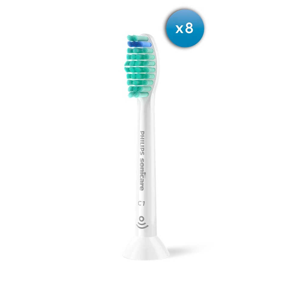 Philips - Replacement brush heads - HX6018/87 Sonicare ProResults - Heads - For adults - Number of brush heads included 8 - Black
