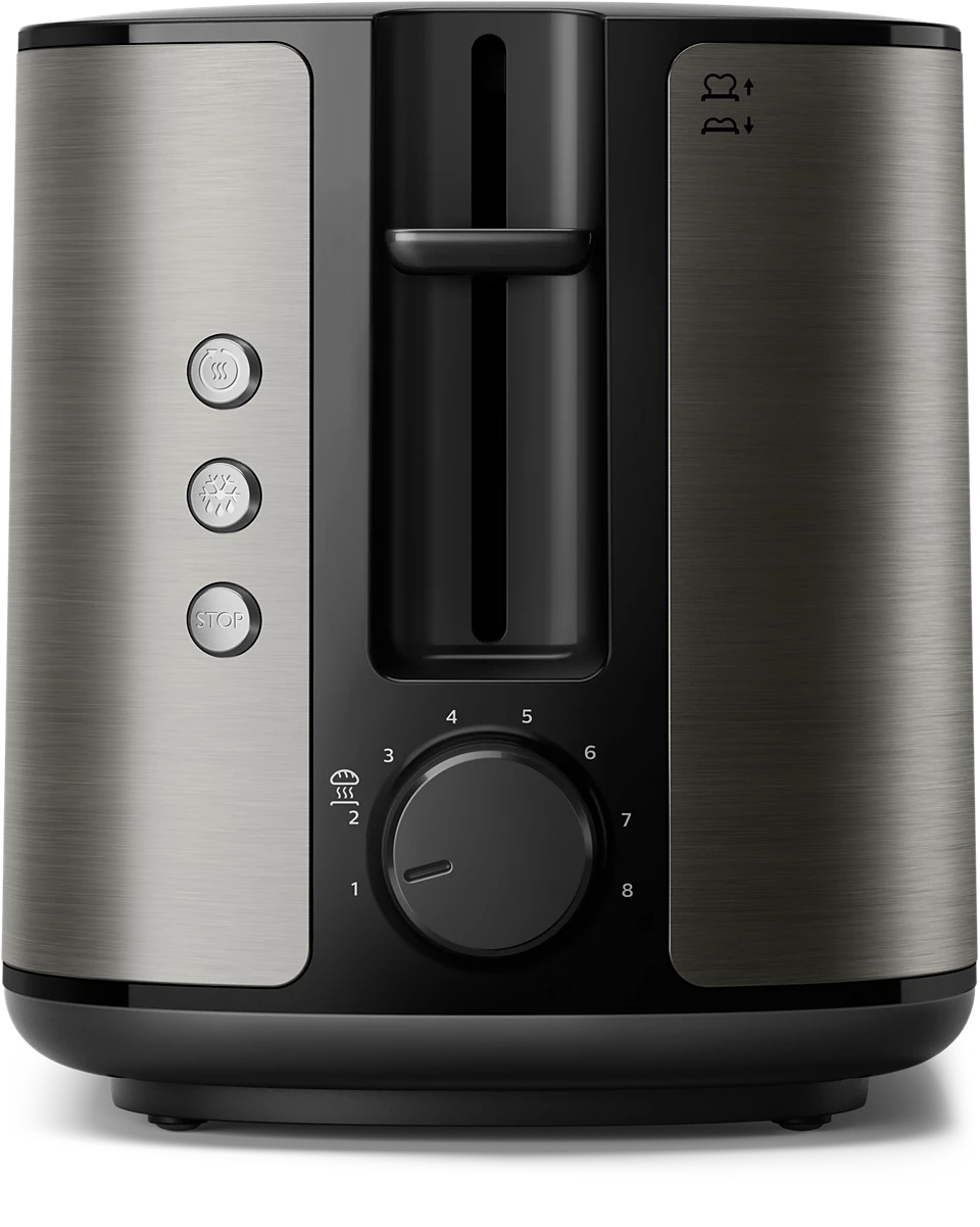 Philips Toaster - HD2651/80 Viva Collection - Power 1050 W - Number of slots 2 - Housing material Metal - Black