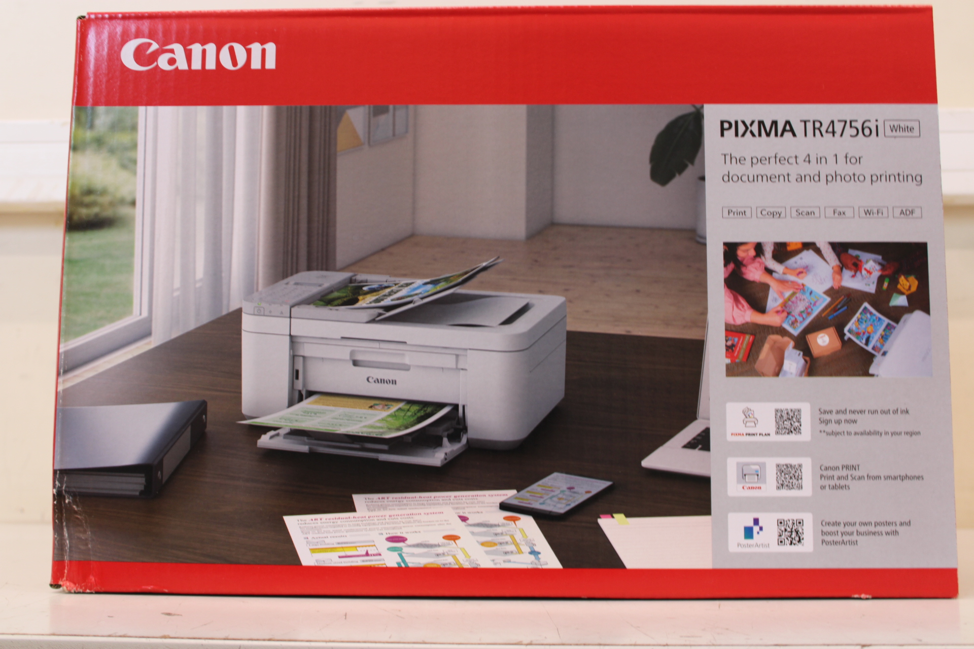 SALE OUT. Canon IJ MFP PIXMA TR4756i WH EUR White - SALE OUT. Canon - PIXMA TR4756i - Inkjet - Colour - Multifunction printer - A4/Legal - Wi-Fi - White - DAMAGED PACKAGING