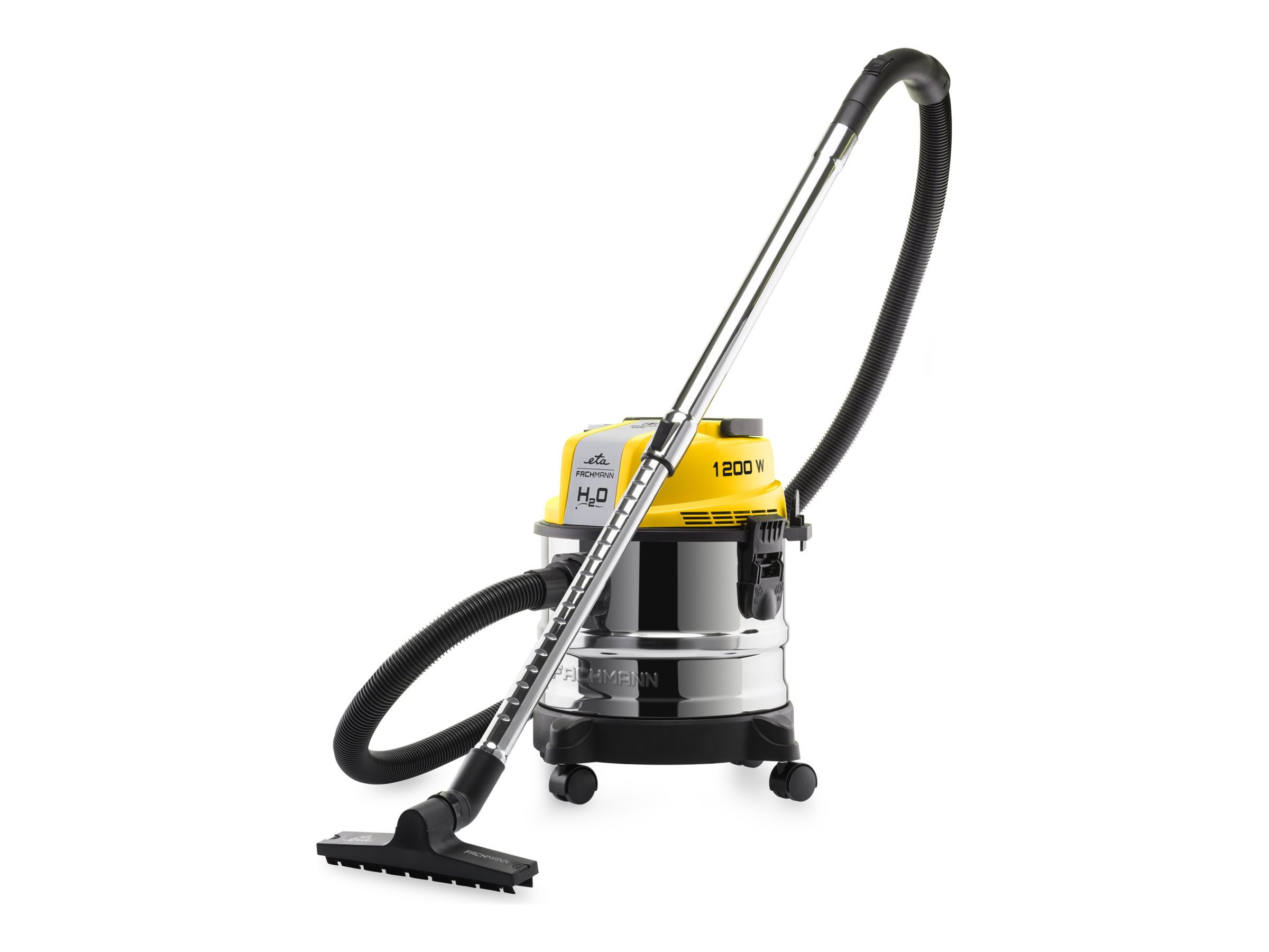 Vacuum Cleaner - Fachmann 4211 90000 - ETA Bag/Bagless - Power 1200 W - Wet suction - Black/Yellow - Dust capacity 15 L