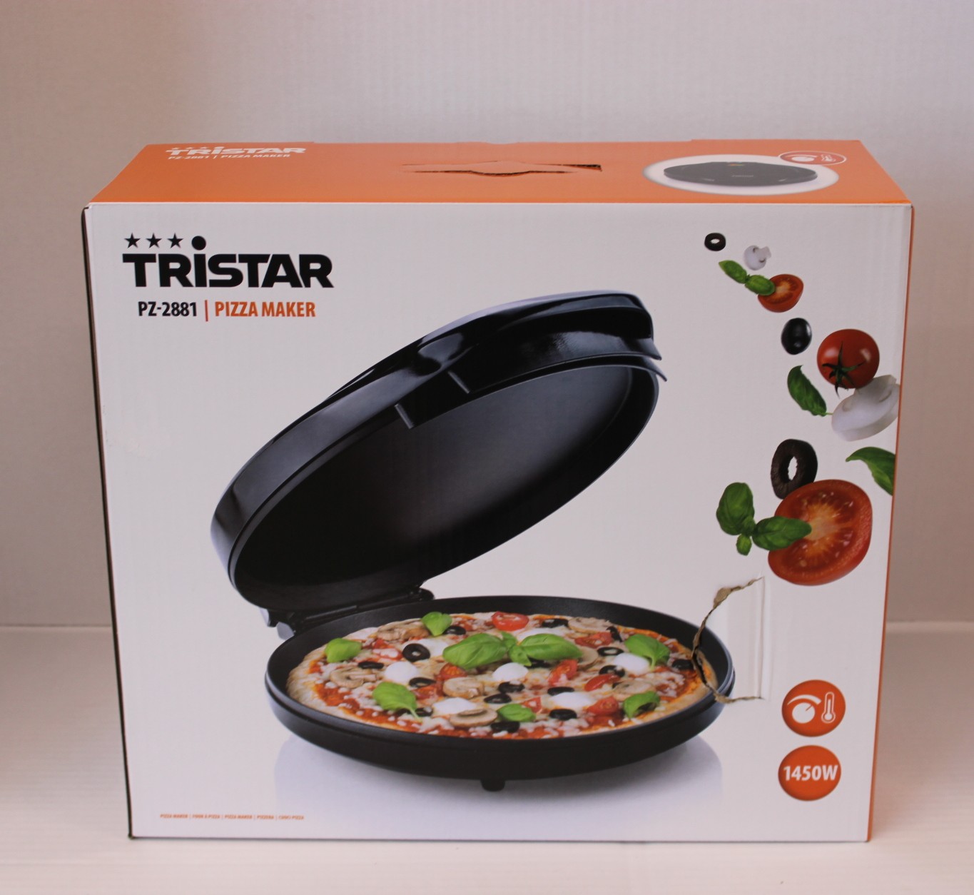 SALE OUT. Tristar Pizza maker - PZ-2881 - Pizza maker - 1450 W - DAMAGED PACKAGING