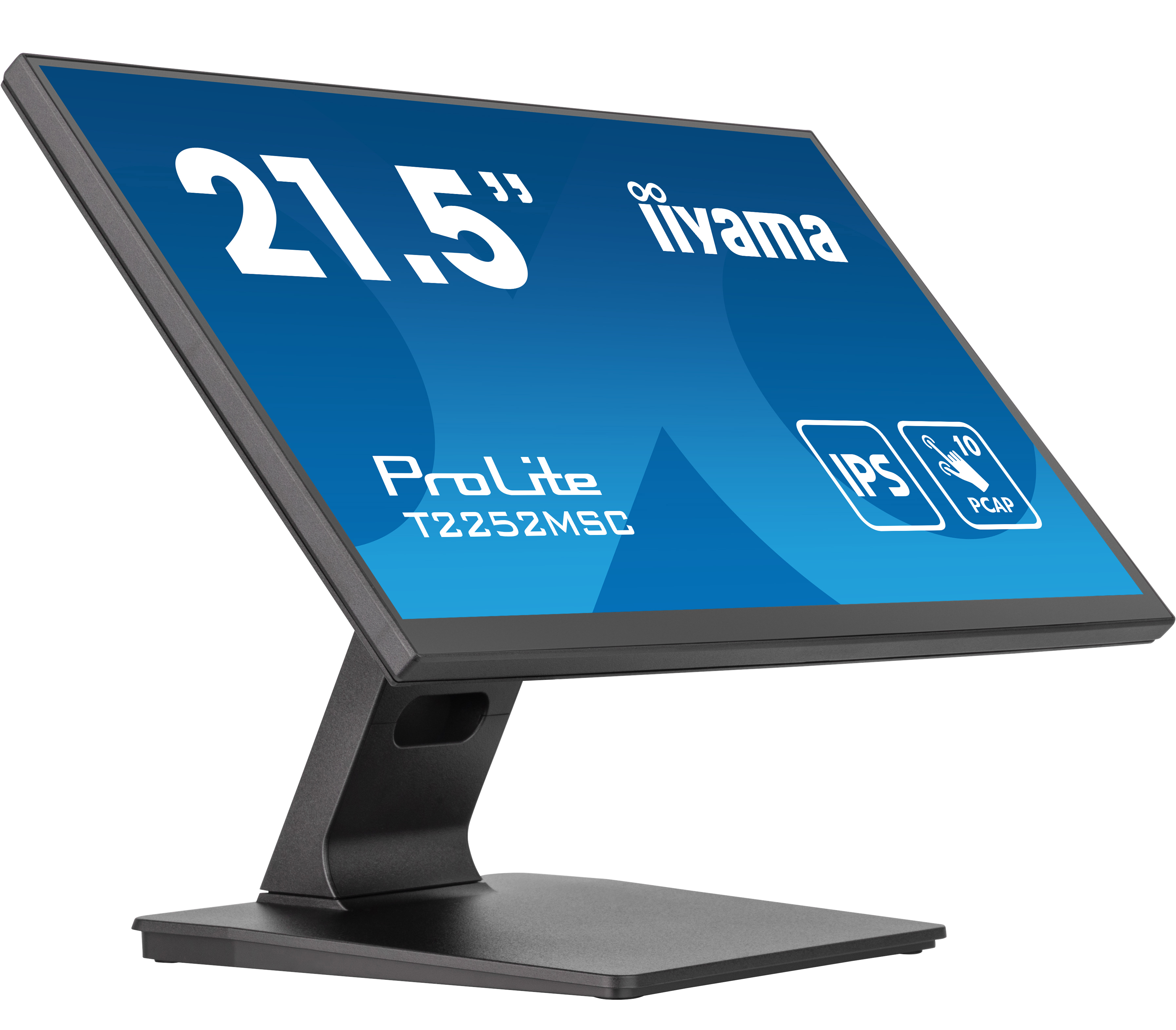21.5” PCAP 10pt touchscreen monitor featuring IPS panel technology, Edge-to-Edge glass design and anti fingerprint coating