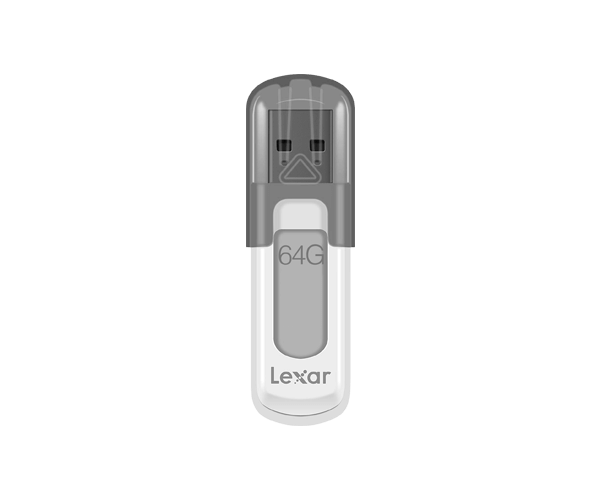 Lexar - Flash drive - JumpDrive V100 - 64 GB - USB 3.0 - Grey