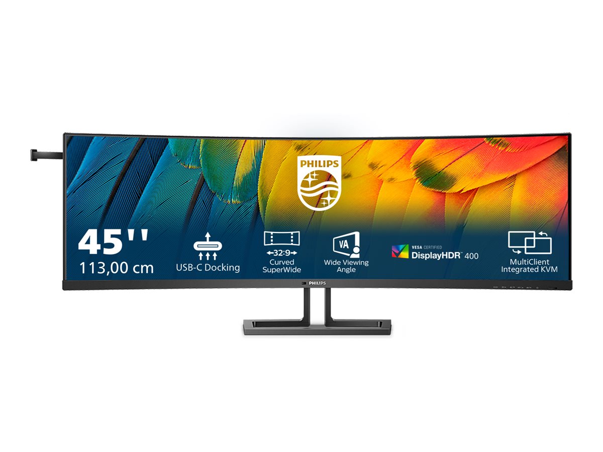 Philips - Curved Business Monitor - 45B1U6900C/00 - 44.5 " - VA - HDR - 32:9 - 75 Hz - 4 ms - 5120 x 1440 pixels - 450 cd/m² - HDMI ports quantity 2 - Black - Warranty 24 month(s)