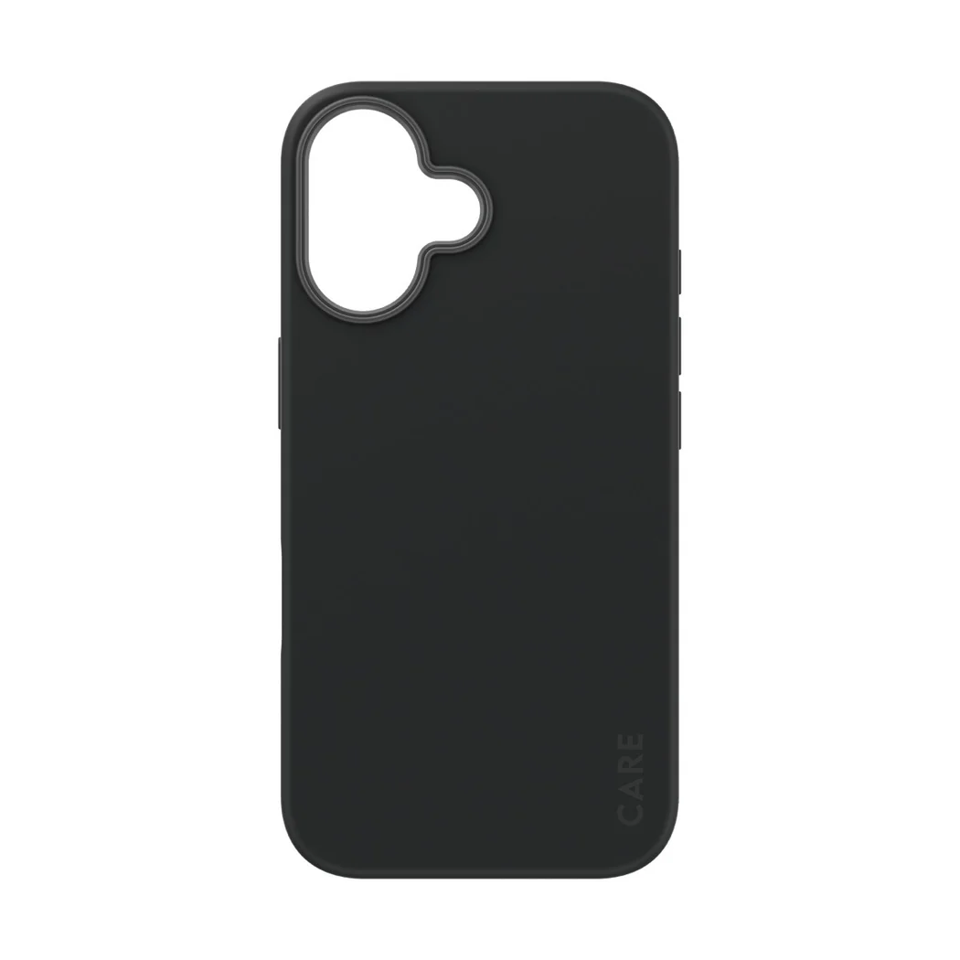CARE Fashionable Case - Back cover - Apple - iPhone 16 - Recycled plastic - Black - MagSafe