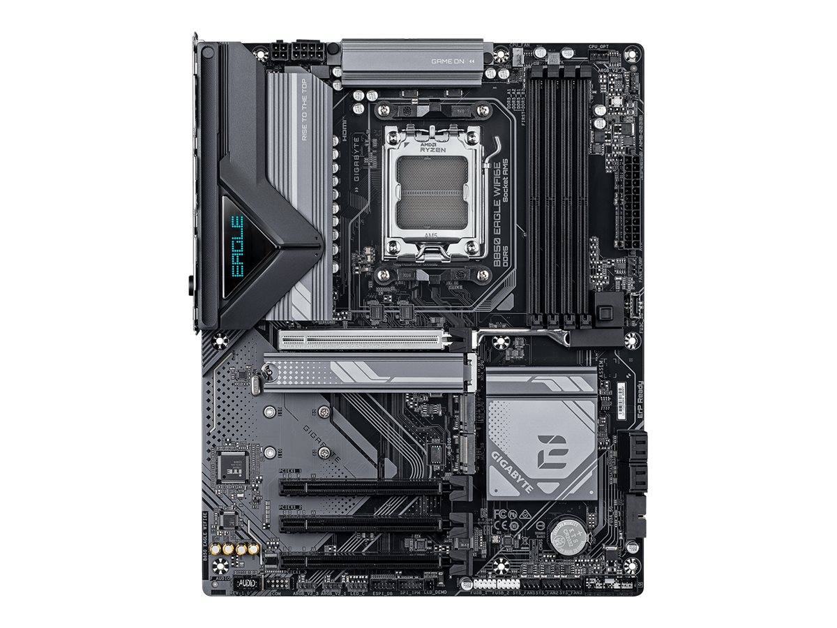 Gigabyte B850 EAGLE WIFI6E - Processor family AMD - Processor socket AM5 - DDR5 - Supported hard disk drive interfaces SATA, M.2 - Number of SATA connectors 4