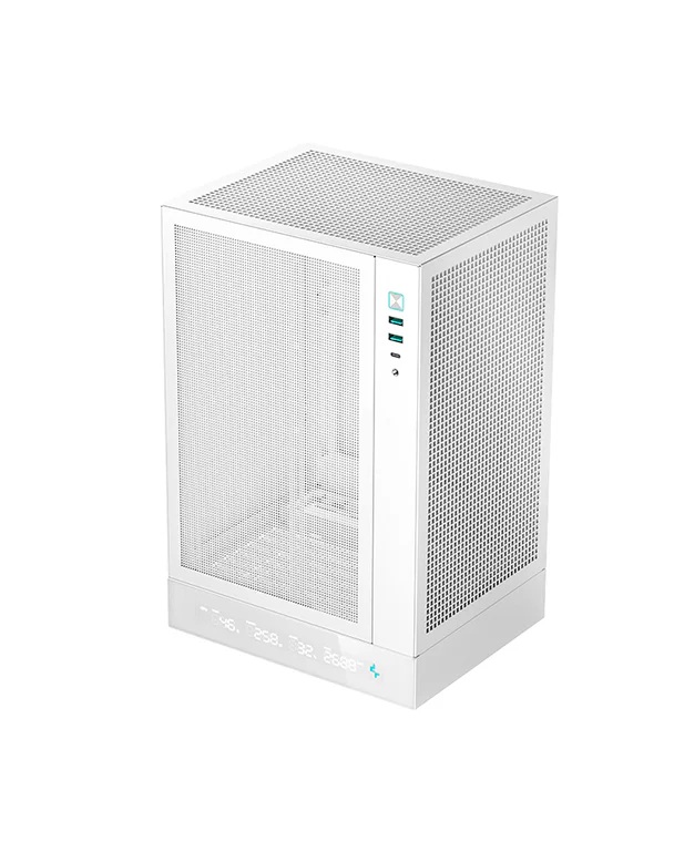 Deepcool PC Gaming Case - CH170 DIGITAL - White - Mini ITX - ATX PS2