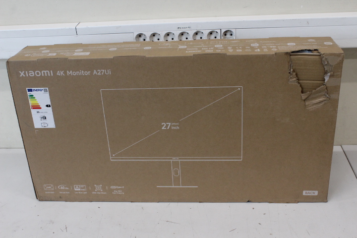 Xiaomi - 4K Monitor A27Ui EU - 27 " - IPS - UHD - 16:9 - 60 Hz - 6 ms - 3840 x 2160 pixels - 360 cd/m² - HDMI ports quantity 2