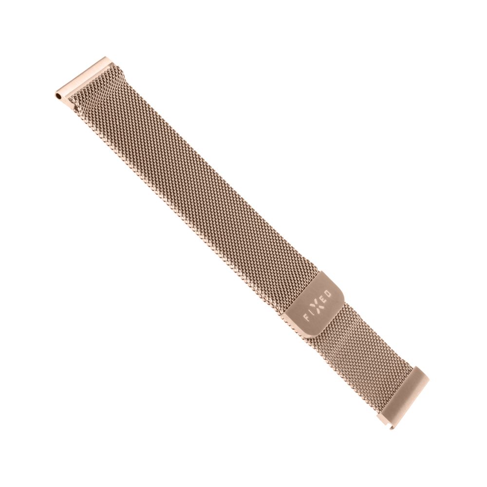 Fixed - Mesh Strap with Quick Release, 18mm, Stainless Steel Mesh Strap for Smartwatch - Gold