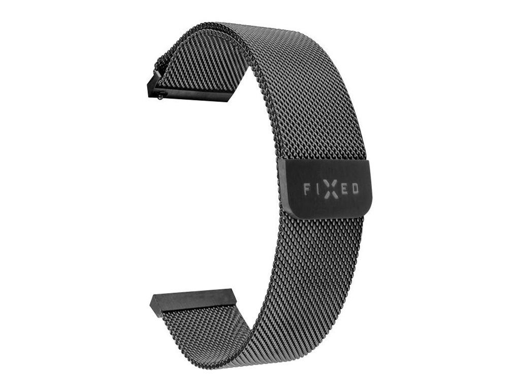 Fixed - Mesh Strap with Quick Release 20mm for Smartwatch - Black