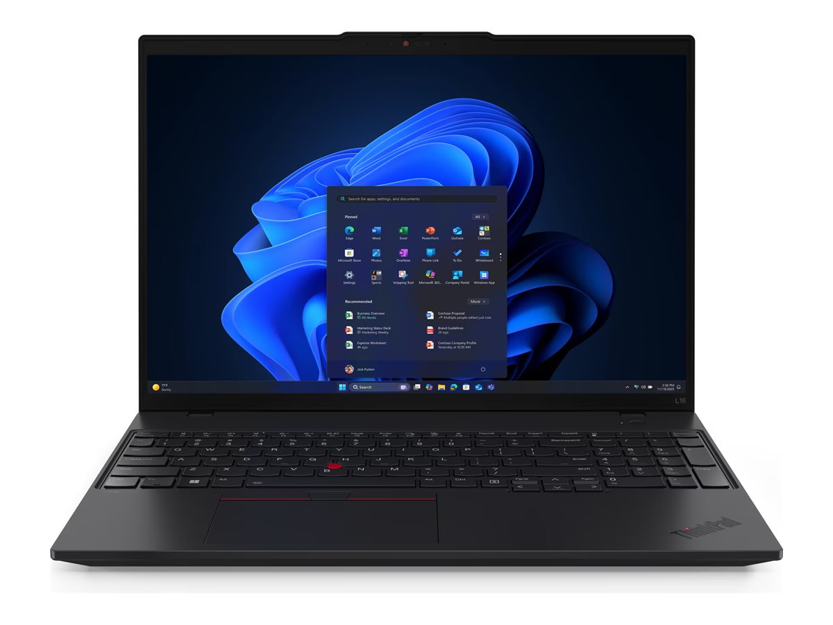 Lenovo ThinkPad L16 G2 Intel - Black - 16 " - IPS - WUXGA - 1920 x 1200 pixels - Anti-glare - Intel Core Ultra 5 - 225U - 16 GB - SO-DIMM DDR5 - Solid-state drive capacity 512 GB - Intel Graphics - Windows 11 Pro - 802.11ax - Bluetooth version 5.3 - LTE U