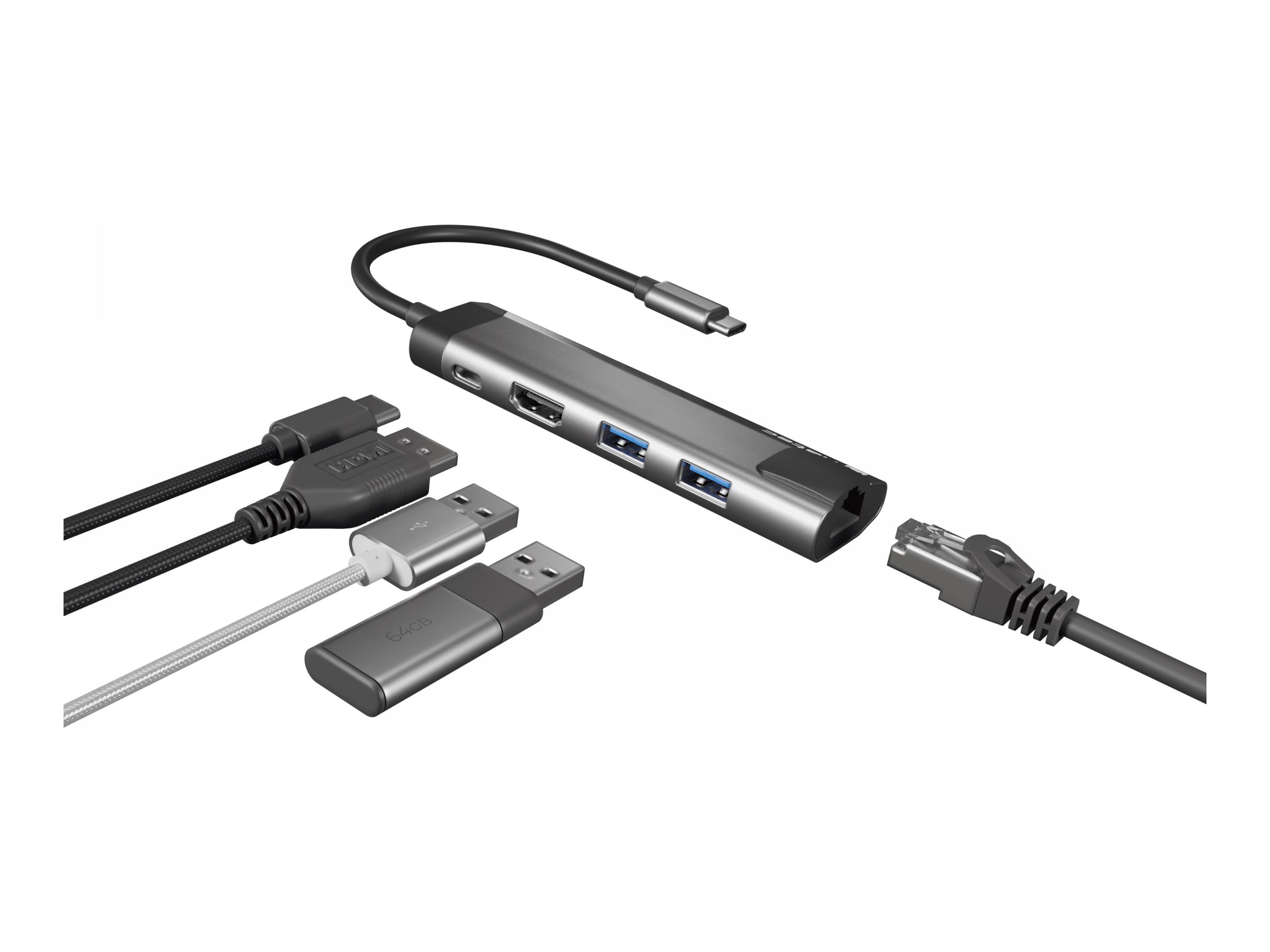 Natec - Multi-Port Adapter - Fowler Go - USB Type-C