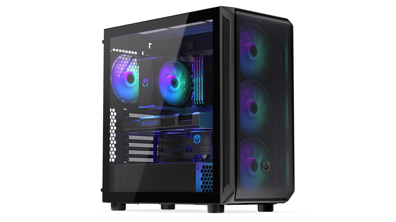 Case|ENDORFY|Arx 700 ARGB|MidiTower|Case product features Transparent panel|Not included|ATX|MicroATX|MiniITX|Colour Black|EY2A013