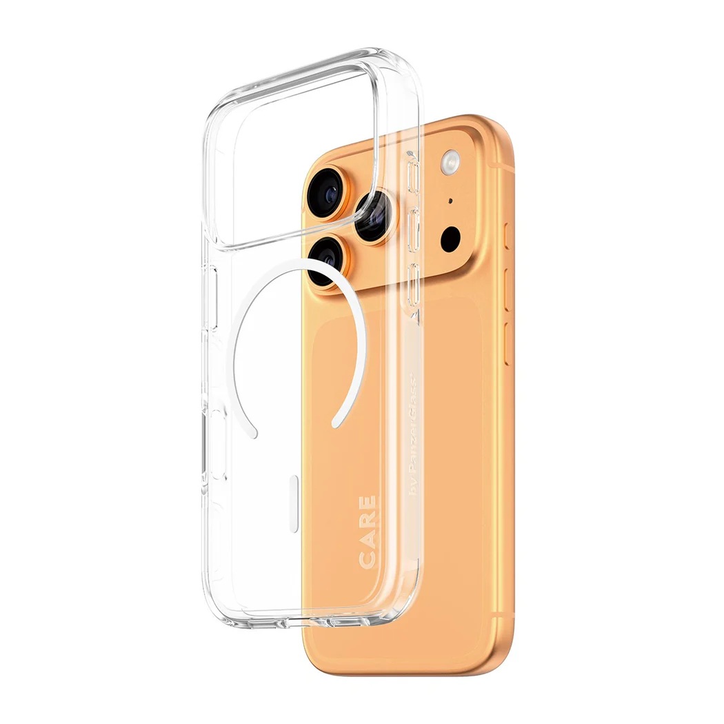 PanzerGlass Flagship Case - Back cover - Apple - iPhone 17 Pro - Recycled plastic - Transparent - Urban Explorer w. White MagSafe