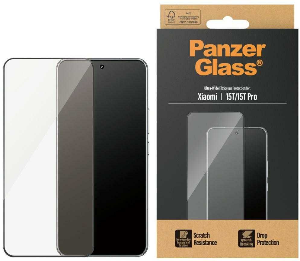 PanzerGlass Screen protector - Xiaomi - 15T/15T Pro - Transparent - Ultra-Wide Fit