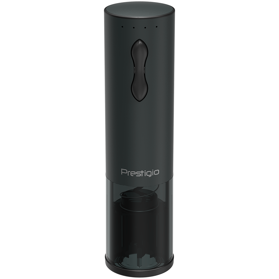 Bolsena, Electric wine opener with Prestigio Logo, aerator , vacuum preserver, Black color