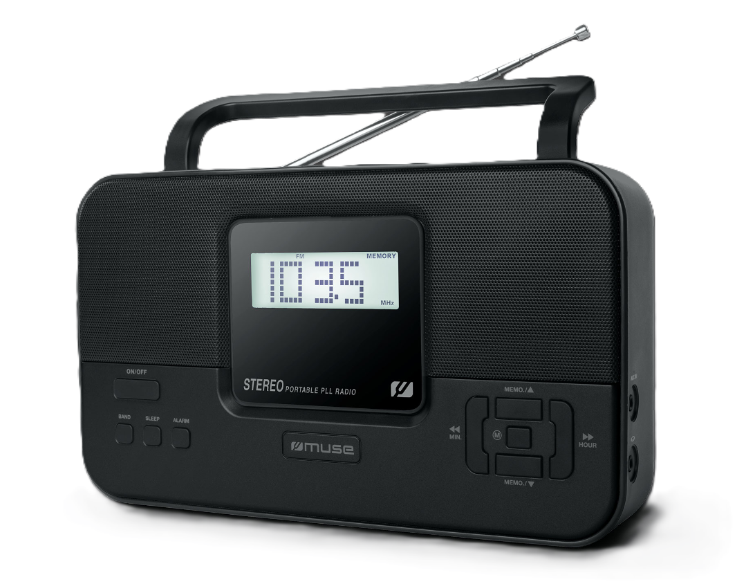 Muse Stereo Portable Radio - M-087 MB PLL - AUX in - FM radio - Headphone out