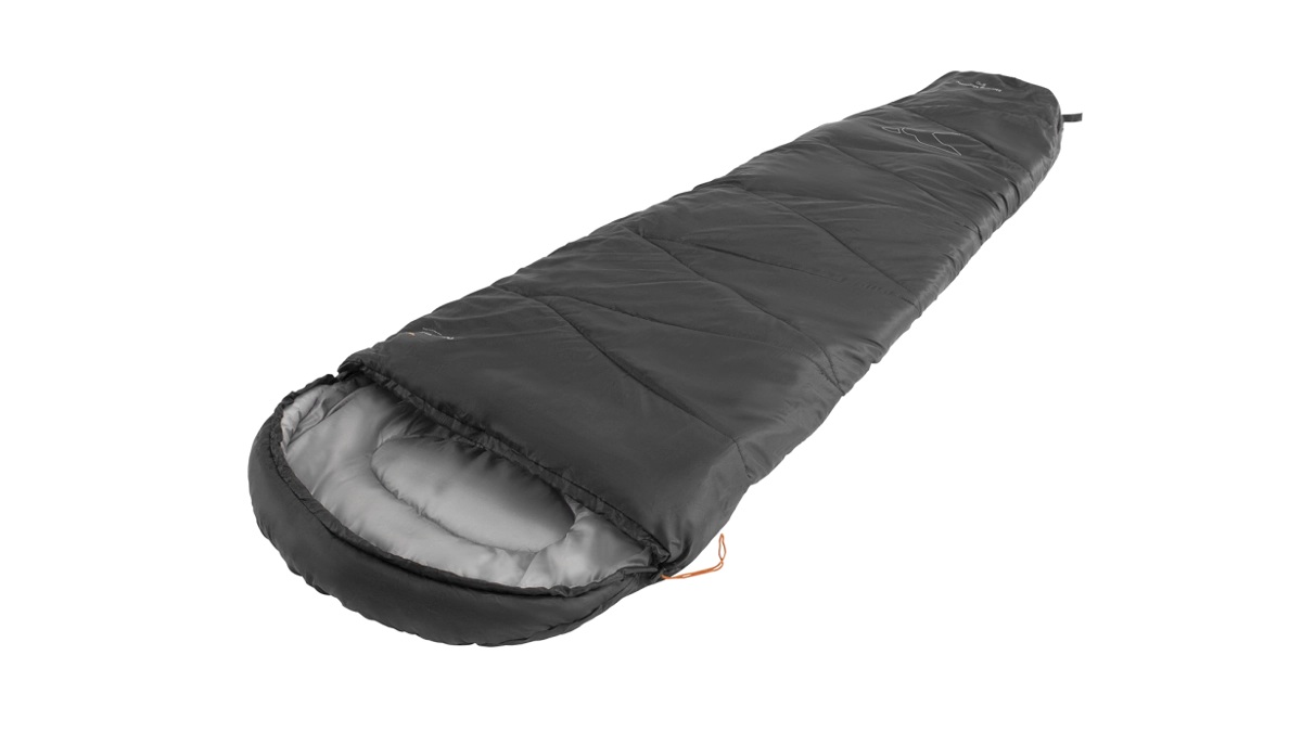Easy Camp Starling Mummy Black 8°C - Sleeping Bag - 210 x 75 x 50 cm - -5 to 12 °C - Two-way open-end, autolock