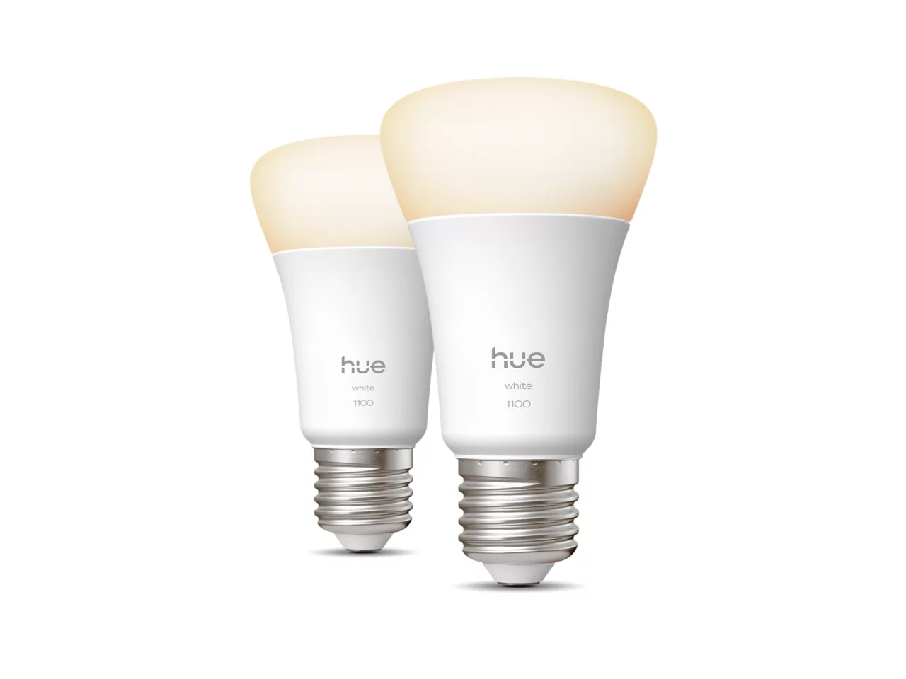 Philips Hue W 1100 A60 2P EU - E27 - 9.5 W - Soft white light - Bluetooth and Zigbee
