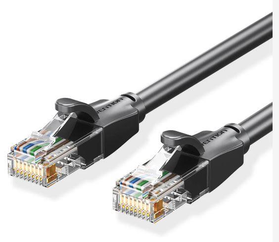 PATCH CABLE CAT.6 UTP/8M BLACK IBEBK VENTION