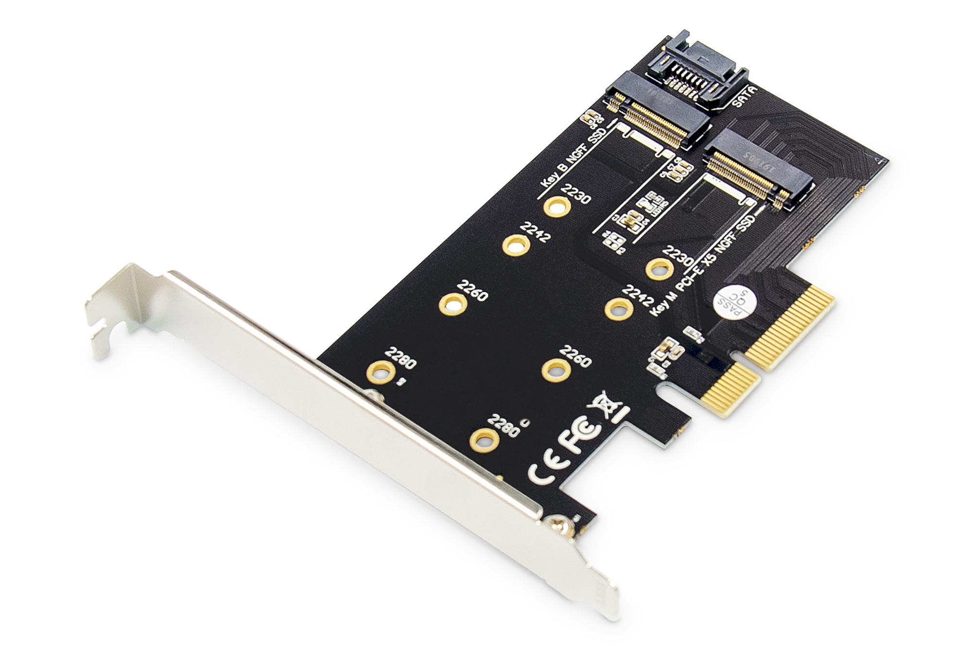 Digitus - M.2 NGFF / NVMe SSD PCI Express 3.0 (x4) Add-On Card - DS-33170
