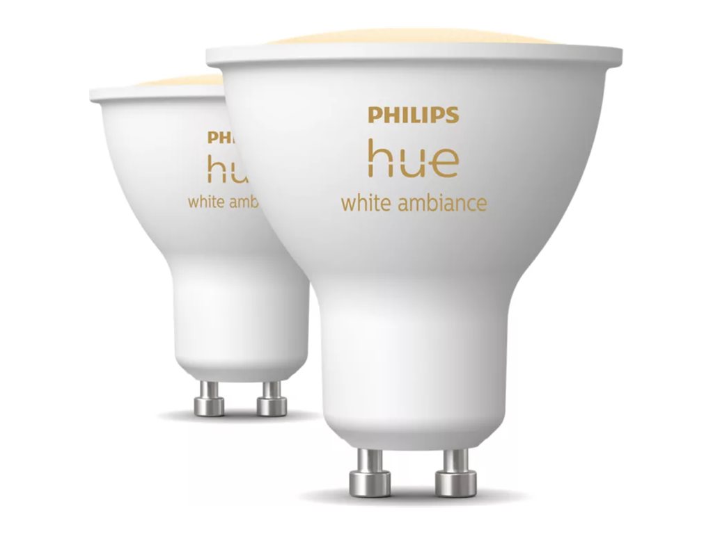 Philips Hue Smart Spotlight, 2 pcs pack - GU10 - 4.2 W - Warm to cool white light