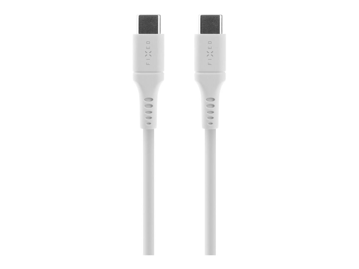 Fixed - Liquid Silicone Cable USB-C/USB-C, 2m, 60W - FIXDLS-CC2-WH