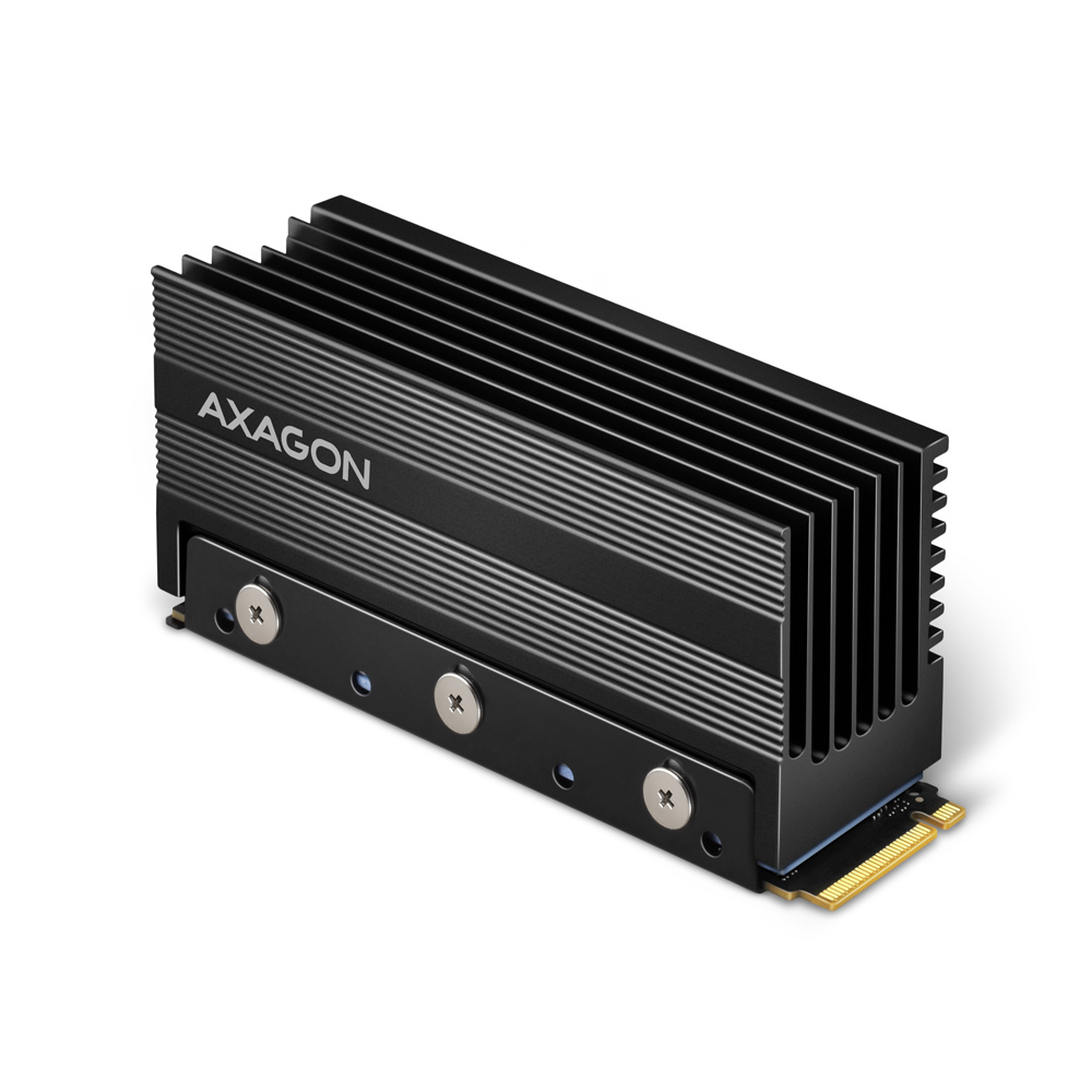 AXAGON Passive aluminum heatsink for single-sided and double-sided M.2 SSD disks, size 2280, height 36 mm - CLR-M2XL