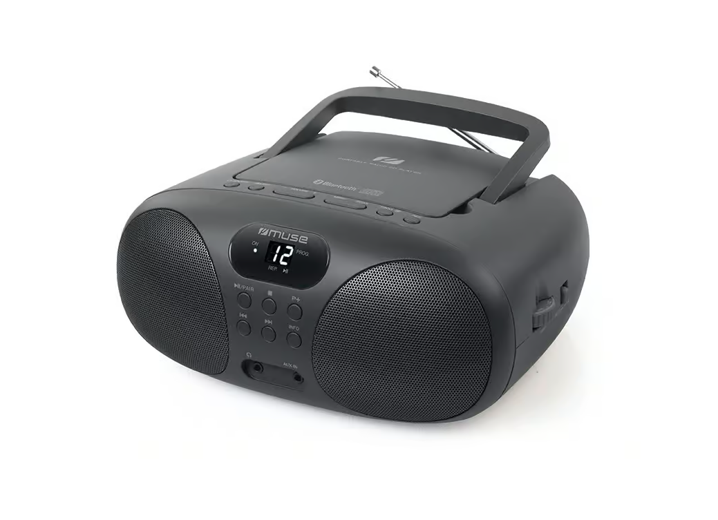Muse Portable Radio CD Player With Bluetooth - MD-208BT - AUX in