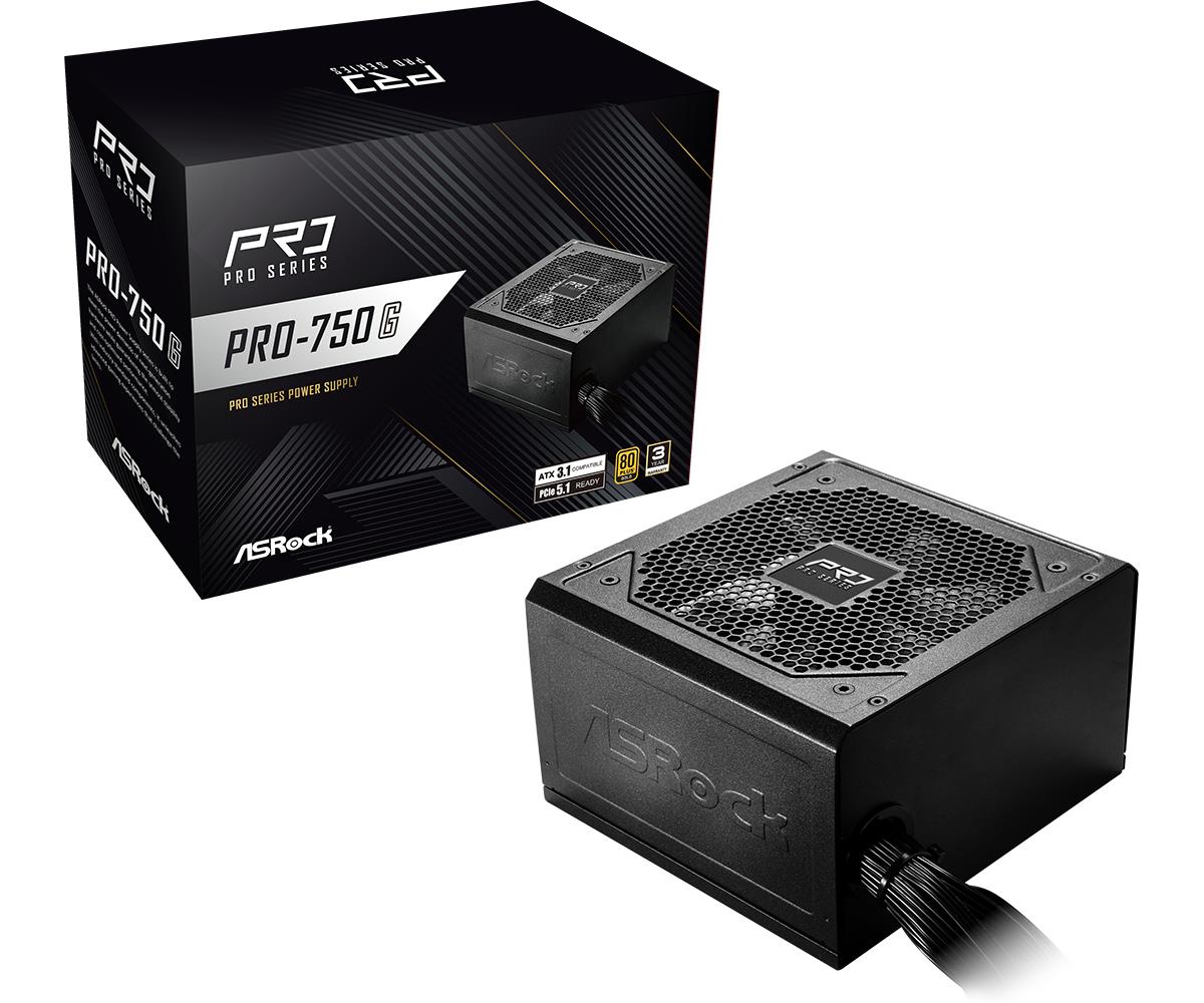 Power Supply|ASROCK|ATX|PC|100 - 240 V|750 W|PRO-750G