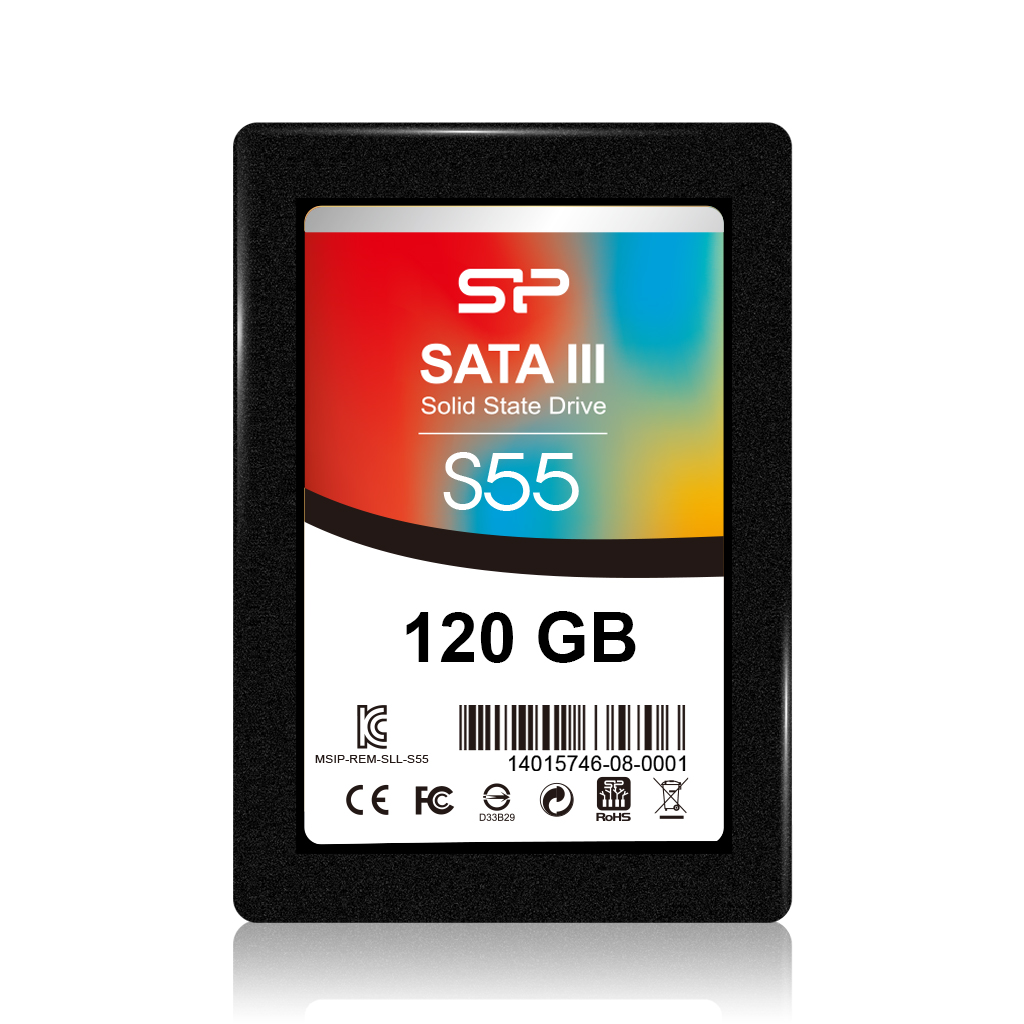 Silicon Power - Slim S55 - 120 GB - Solid-state drive interface SATA - Read speed 550 MB/s - Write speed 420 MB/s