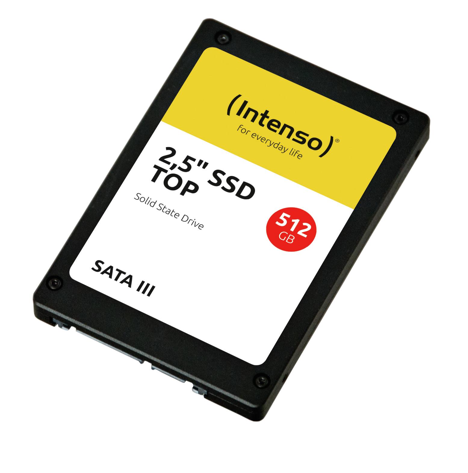 SSD|INTENSO|512 GB|Serial ATA III|Write speed 500 MB/s|Read speed 550 MB/s|2.5"|MTBF 2000000 h|3812450