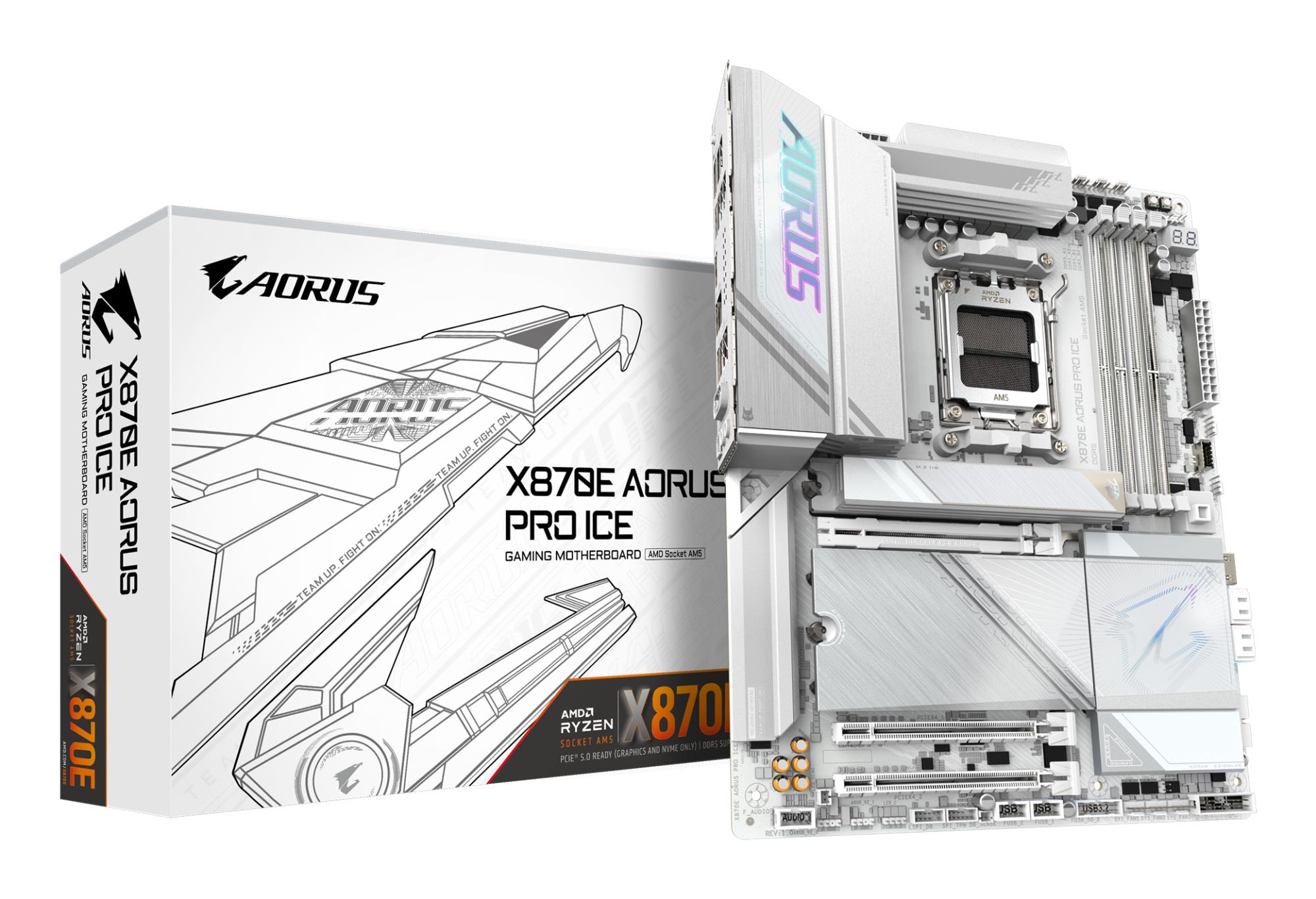 Mainboard|GIGABYTE|AMD X870E|SAM5|ATX|Memory DDR5|Memory slots 4|X870EAORUSPROICE1.1