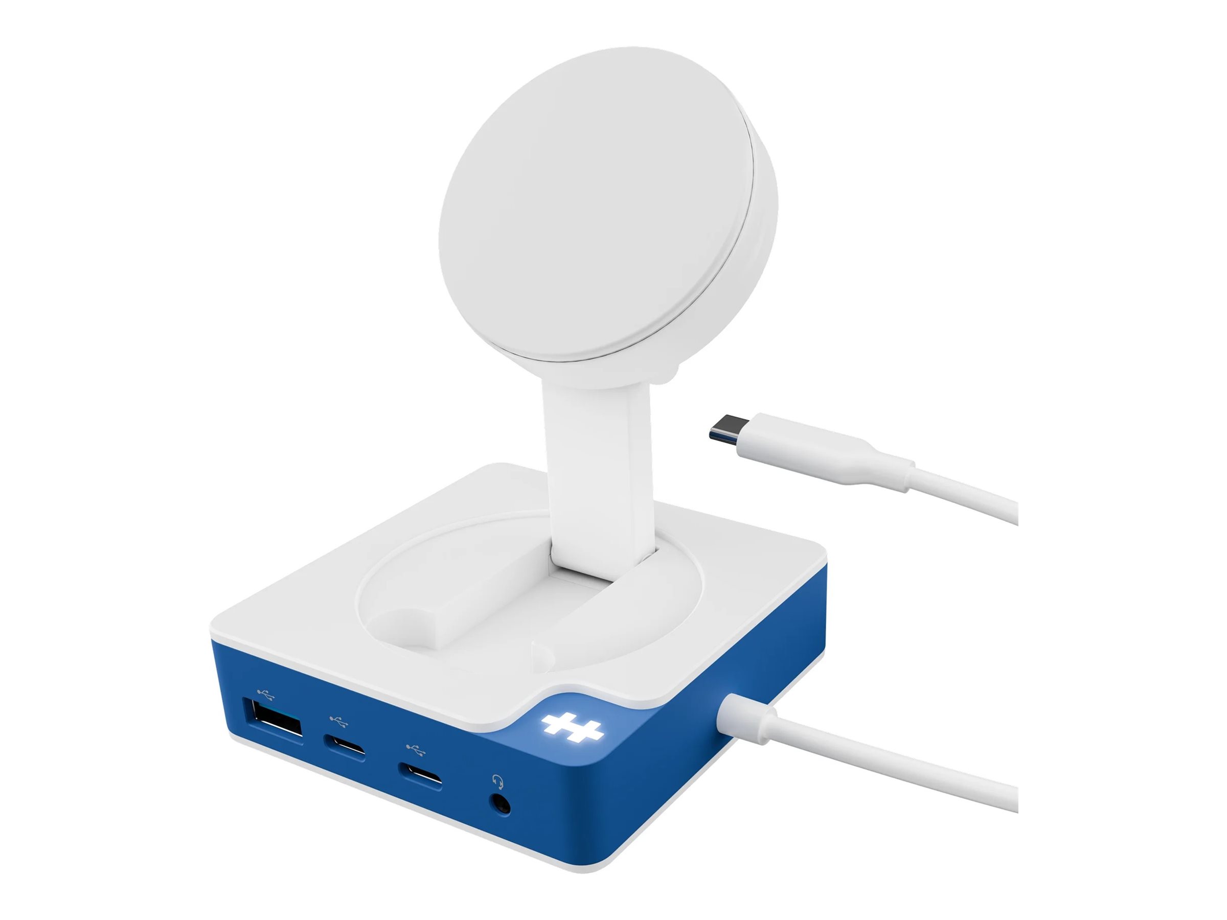 Hyper HyperDrive Flex MagCharge USB-C Hub, White/Blue - HD8100BUGL - HDMI ports quantity 1
