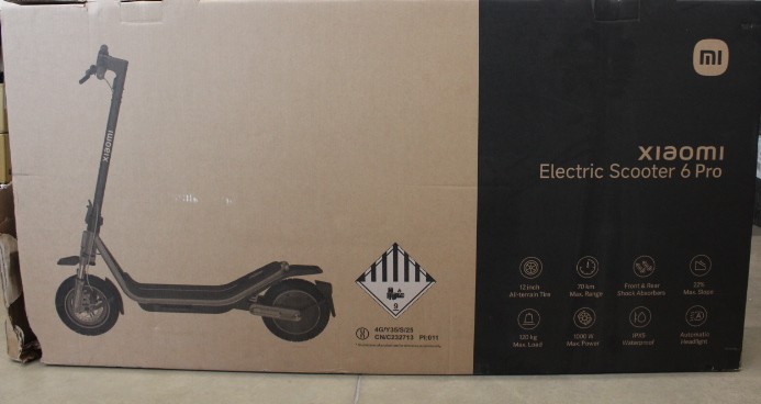 SALE OUT. Xiaomi Electric Scooter 6 Pro GL - Xiaomi 24 month(s) - DAMAGED PACKAGING