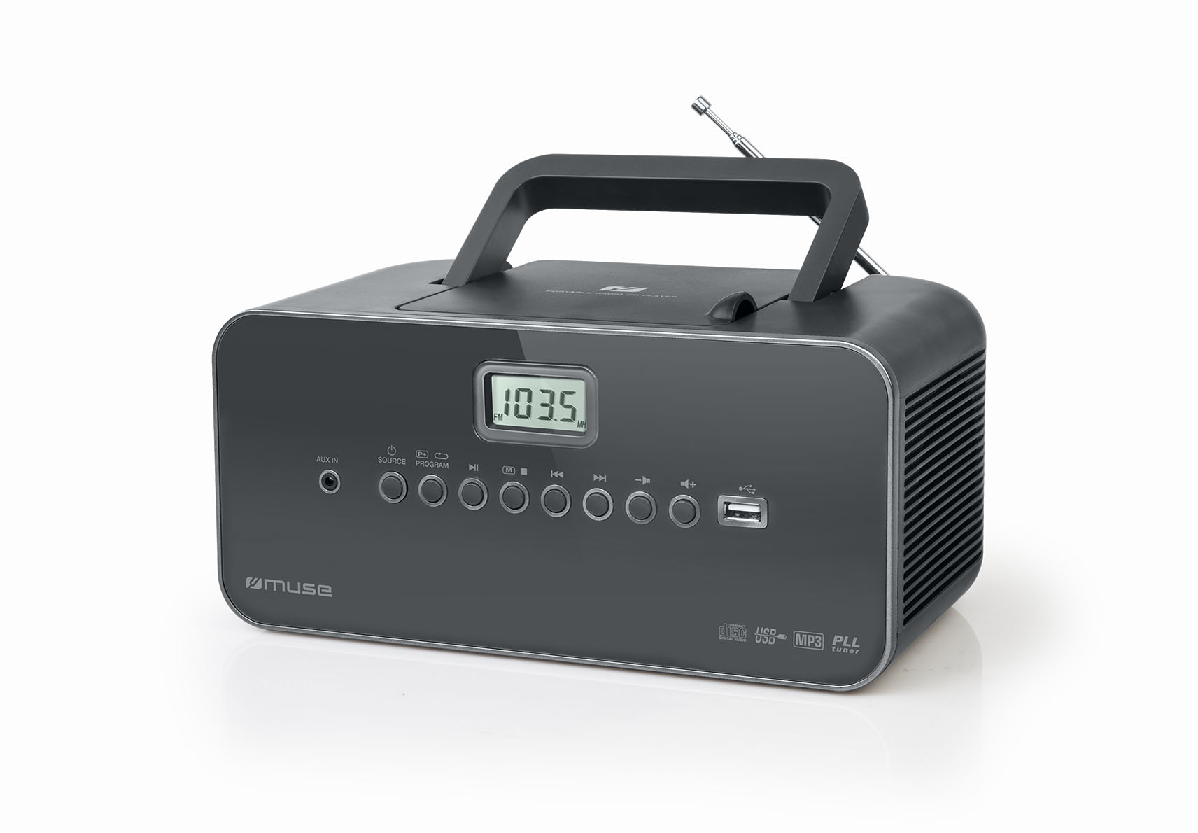 Muse - Portable radio - M-28DG - AUX in - Grey