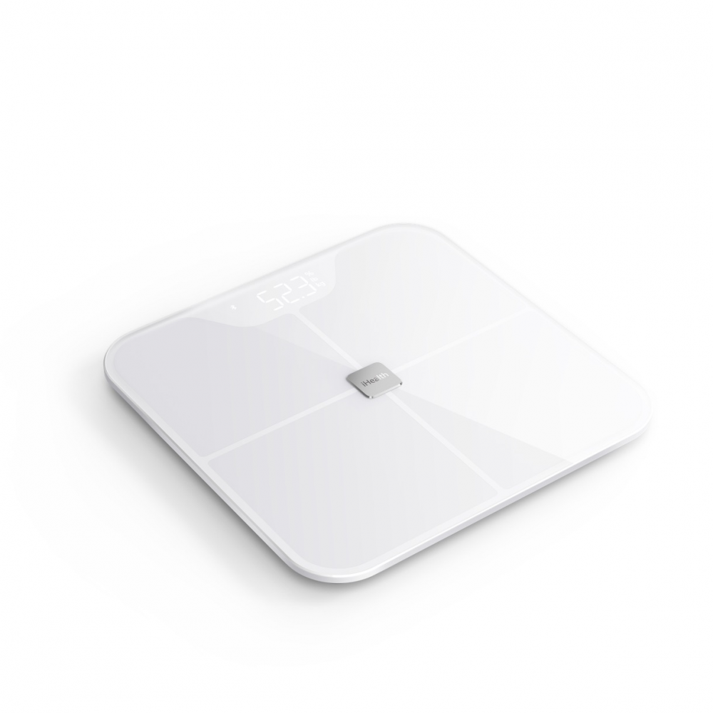 iHealth - Body Analysis Scales - HS2S - Body fat analysis - Body Mass Index (BMI) measuring - Body water percentage - Bone mass analysis - Maximum weight (capacity) 180 kg - Memory function - Multiple users - Muscle ratio/density analysis