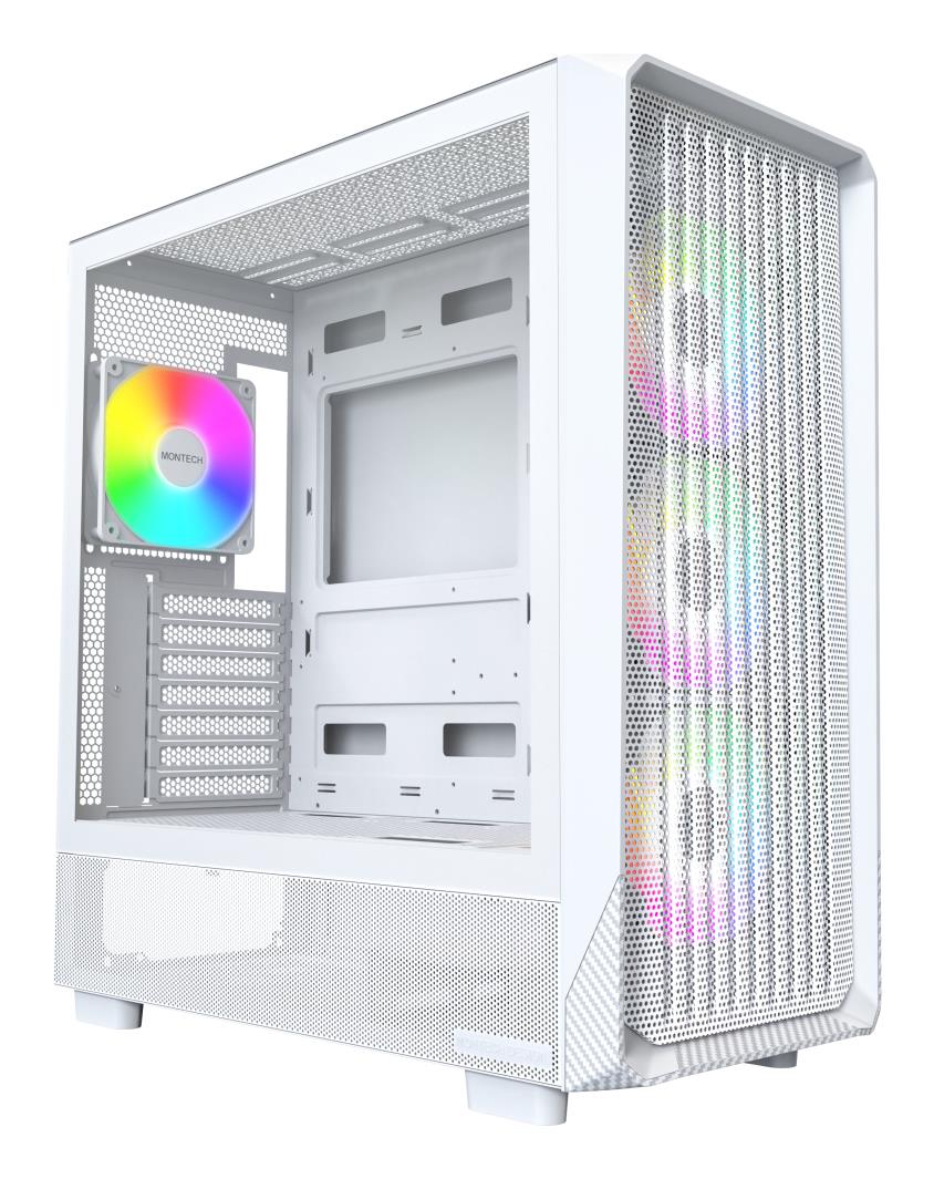 Case|MONTECH|X5|MidiTower|Case product features Transparent panel|Not included|Colour White|X5(W)
