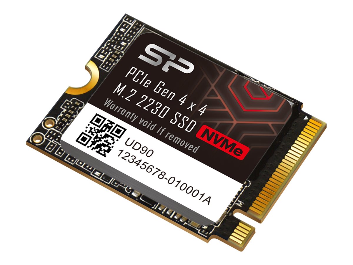 Silicon Power SSD - UD90 2230 - 1000 GB - Solid-state drive interface PCIe Gen 4x4 - Read speed 4900 MB/s - Write speed 3200 MB/s
