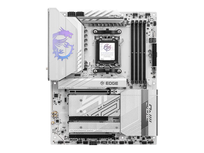 MSI MPG B850 EDGE TI WIFI - Processor family AMD - Processor socket AM5 - DDR5 - Supported hard disk drive interfaces SATA, M.2 - Number of SATA connectors 4