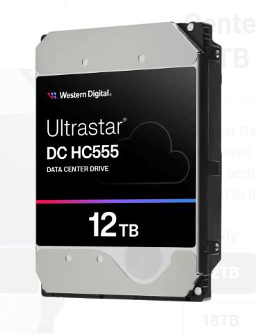 HDD|WESTERN DIGITAL ULTRASTAR|Ultrastar DC HC555|12TB|512 MB|7200 rpm|3,5"|0B48720